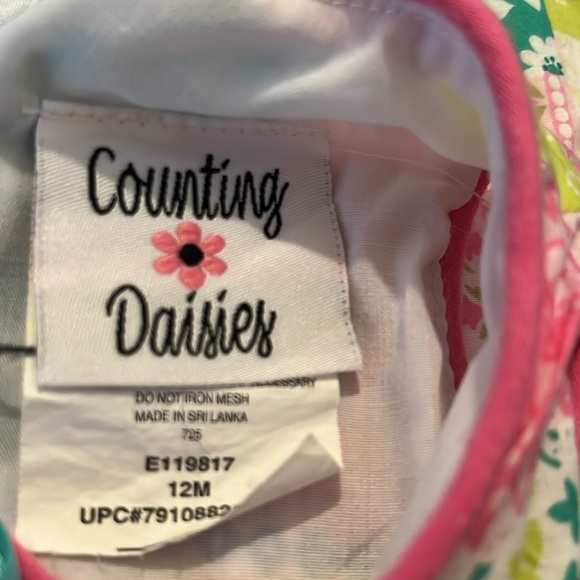 Counting Daisies child’s dress with net trim. Size 12 months. - Picture 7 of 9